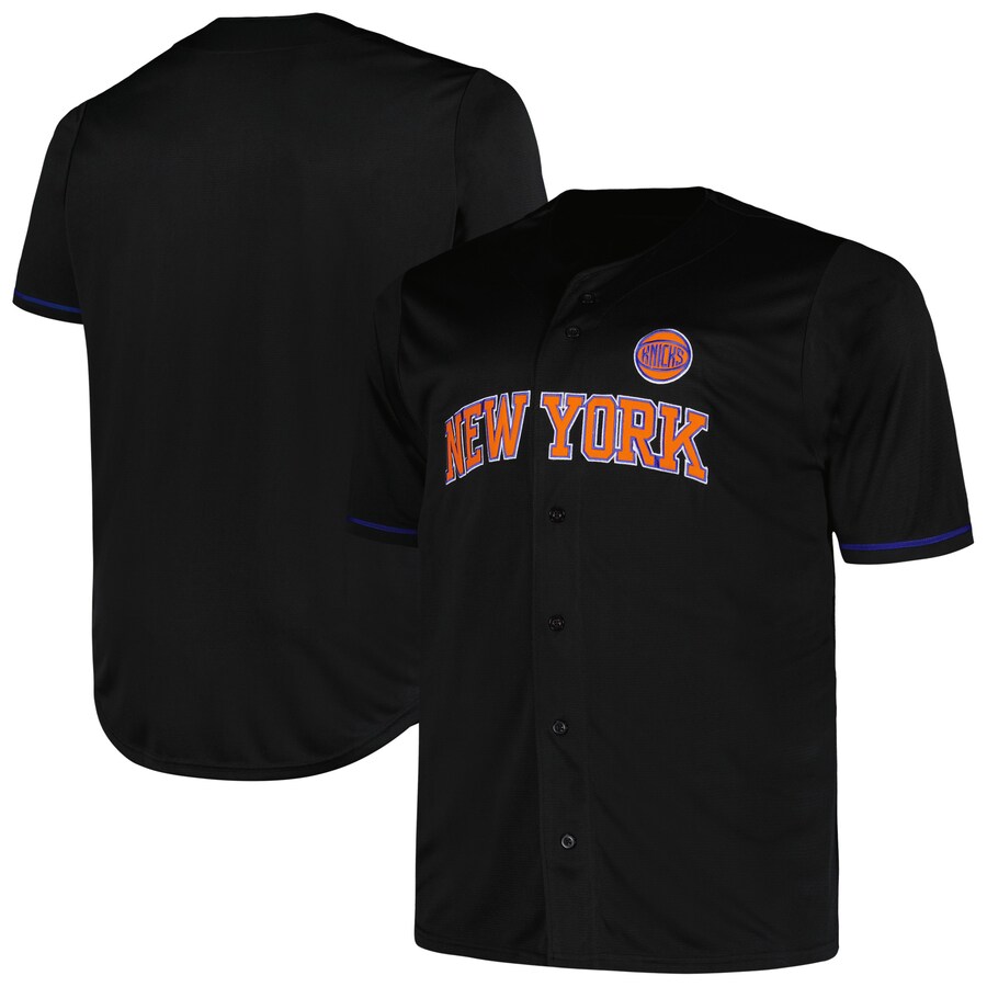 Men's New York Knicks Profile Black Big & Tall Pop Jersey - Puhuasuan