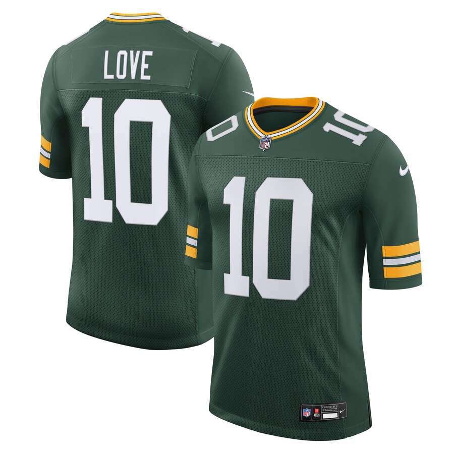 Men's Green Bay Packers Jordan Love Nike Green Team Vapor Untouchable Limited Jersey - Puhuasuan
