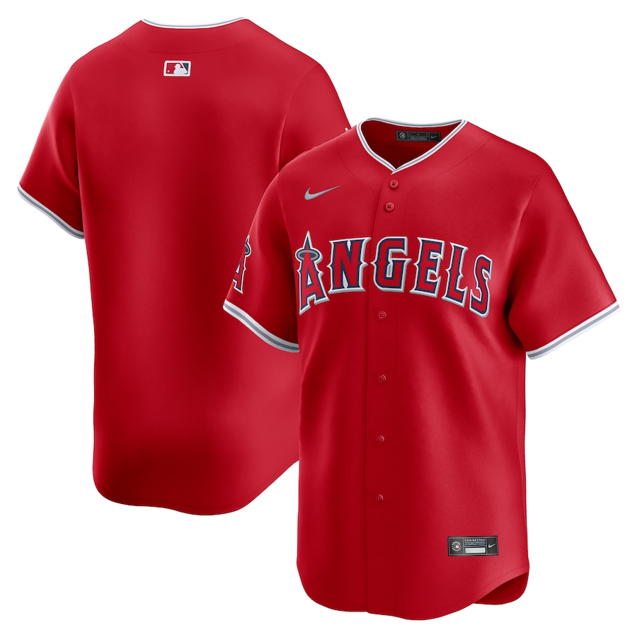 Men's Los Angeles Angels  Nike Red  Alternate Limited Jersey - Puhuasuan