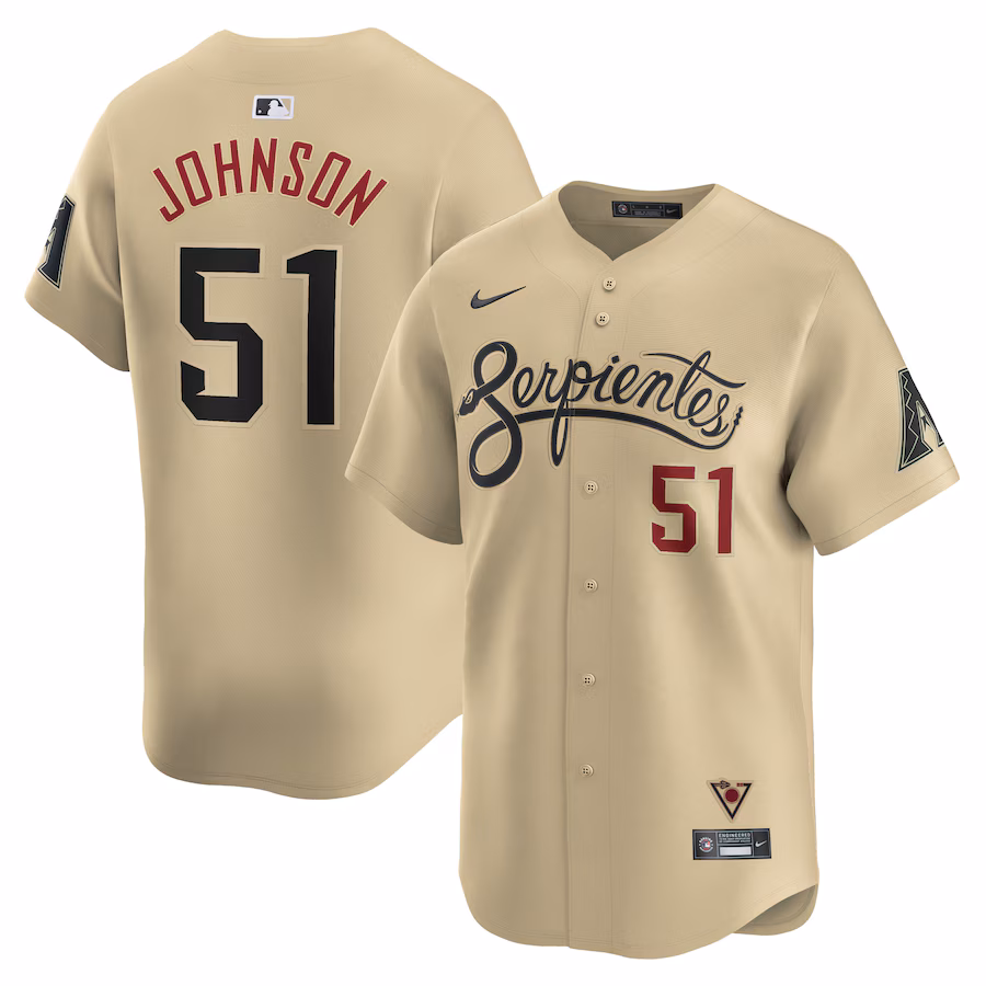 Men's Arizona Diamondbacks Randy Johnson Nike Sand City Connect Retired Player Jersey - Puhuasuan