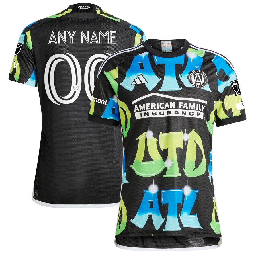 Men's Atlanta United FC  adidas Black 2023 The 404 Authentic Custom Jersey - Puhuasuan
