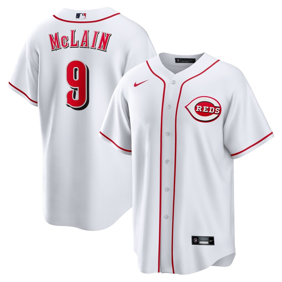 Men's Cincinnati Reds Matt McLain Nike White Home Replica Jersey - Puhuasuan
