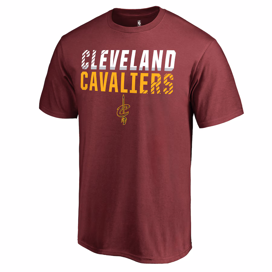 Men's Cleveland Cavaliers Wine Fade Out T-Shirt - Puhuasuan