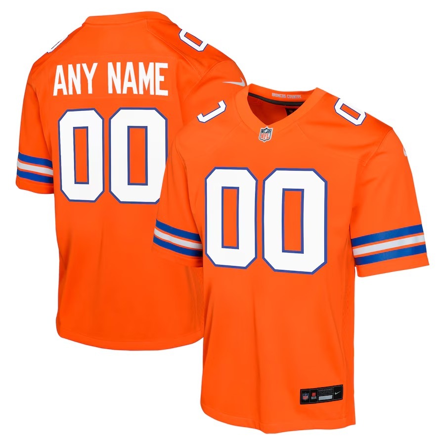 Youth Denver Broncos Nike Orange Mile High Collection 1977 Throwback Custom Game Jersey - Puhuasuan