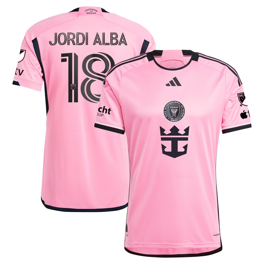 Men's Inter Miami CF Jordi Alba Ramos adidas Pink 2024 2getherness Authentic Player Jersey - Puhuasuan