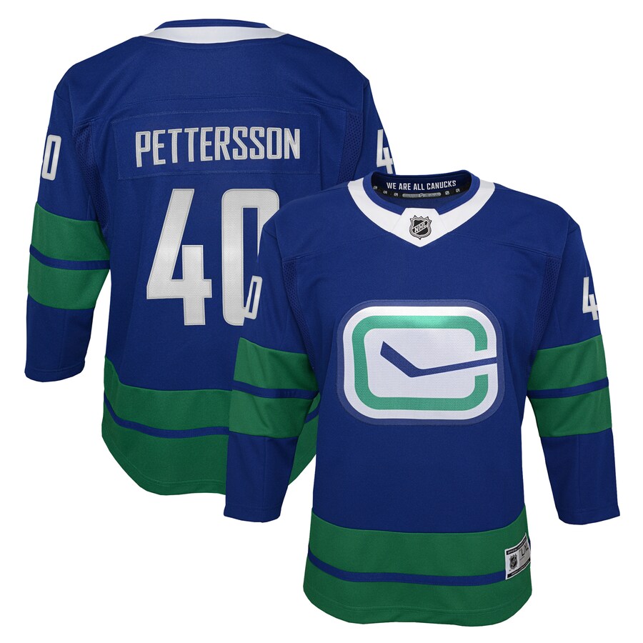 Youth Vancouver Canucks Elias Pettersson Royal 2019/20 Alternate Premier Player Jersey - Puhuasuan