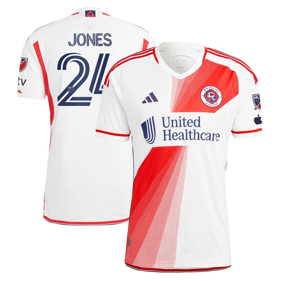 Men's New England Revolution DeJuan Jones adidas White 2023 Defiance Authentic Jersey - Puhuasuan