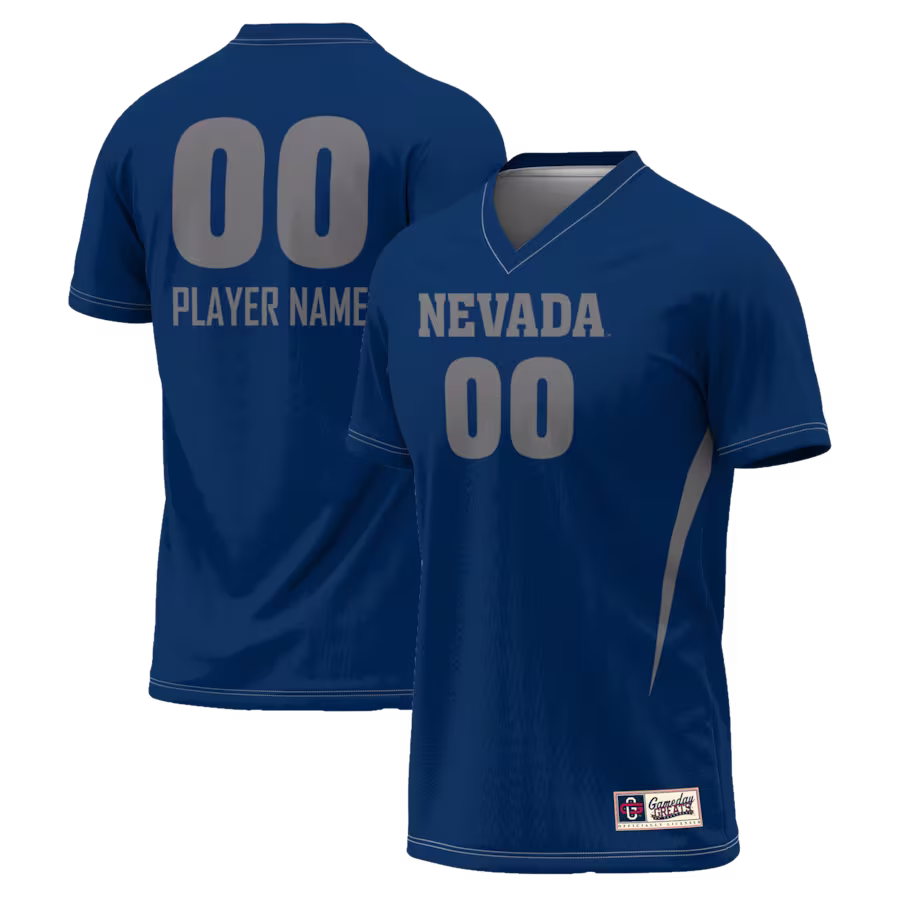 Nevada Wolf Pack GameDay Greats Unisex NIL Pick-A-Player Lightweight Women's Soccer Jersey - Navy - Puhuasuan