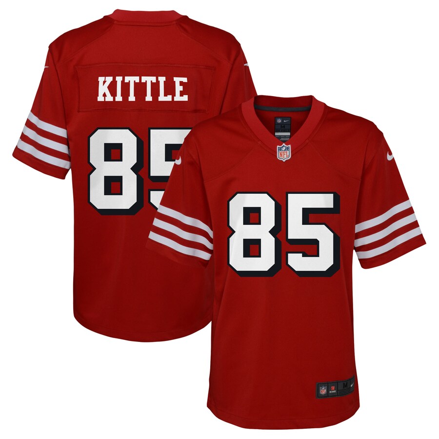 Youth San Francisco 49ers George Kittle Nike Scarlet Alternate Game Jersey - Puhuasuan