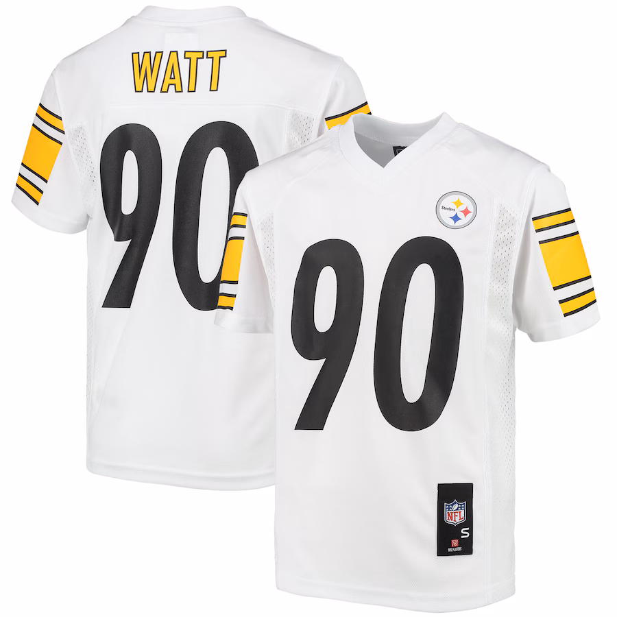 Youth Pittsburgh Steelers T.J. Watt White Replica Player Jersey - Puhuasuan