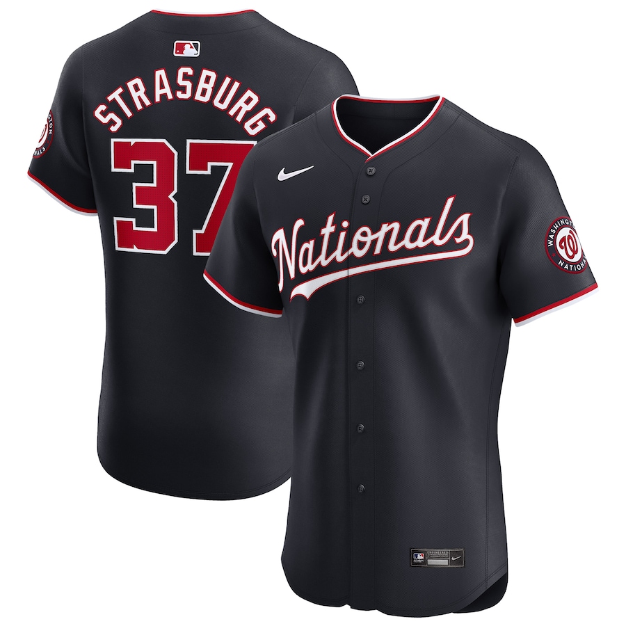 Men's Washington Nationals Stephen Strasburg Nike Navy Alternate Elite Player Jersey - Puhuasuan