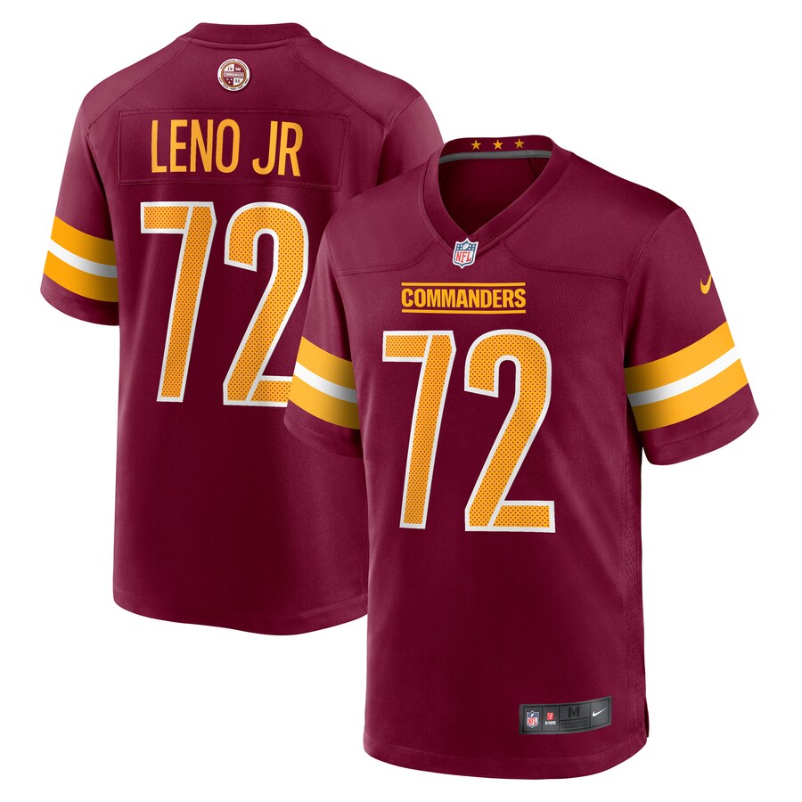 Men's Washington Commanders Charles Leno Jr. Nike Burgundy Home Game Player Jersey - Puhuasuan