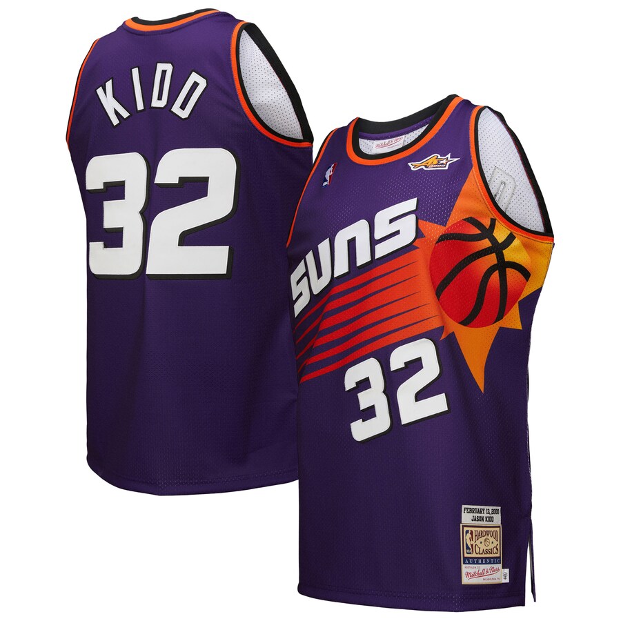 Men's Phoenix Suns Jason Kidd Mitchell & Ness Purple 2000 NBA All-Star Game Authentic Jersey - Puhuasuan