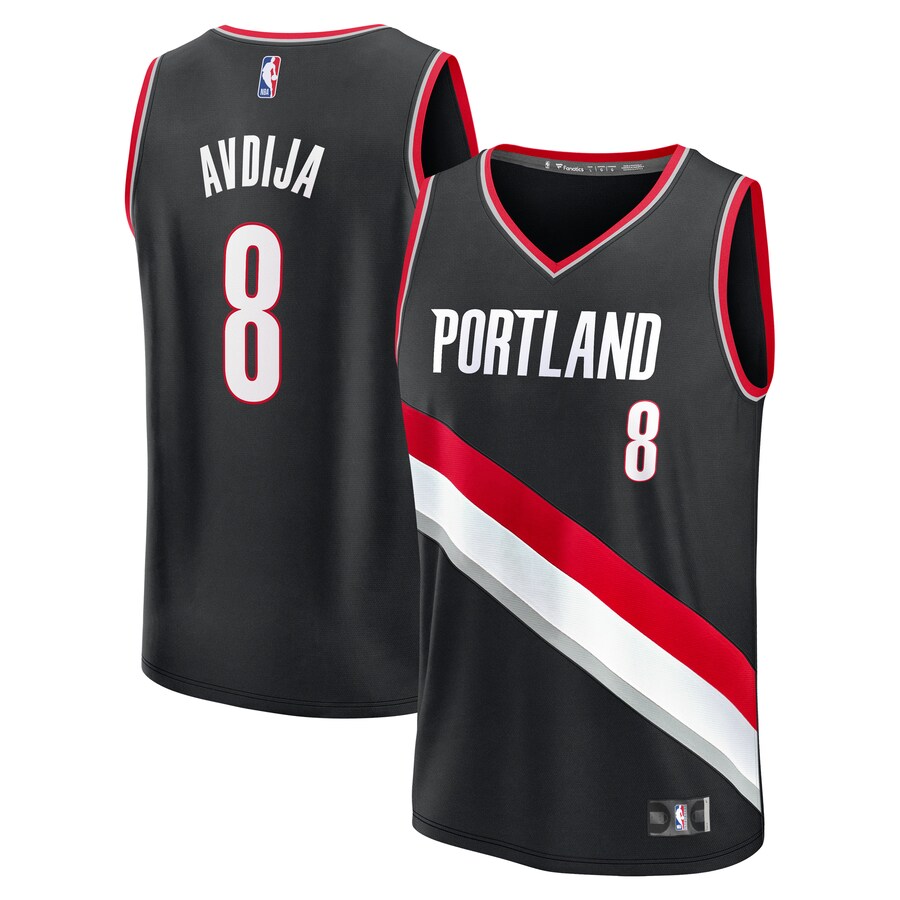Men's Portland Trail Blazers Deni Avdija Fanatics Black Fast Break Replica Player Jersey - Icon Edition - Puhuasuan