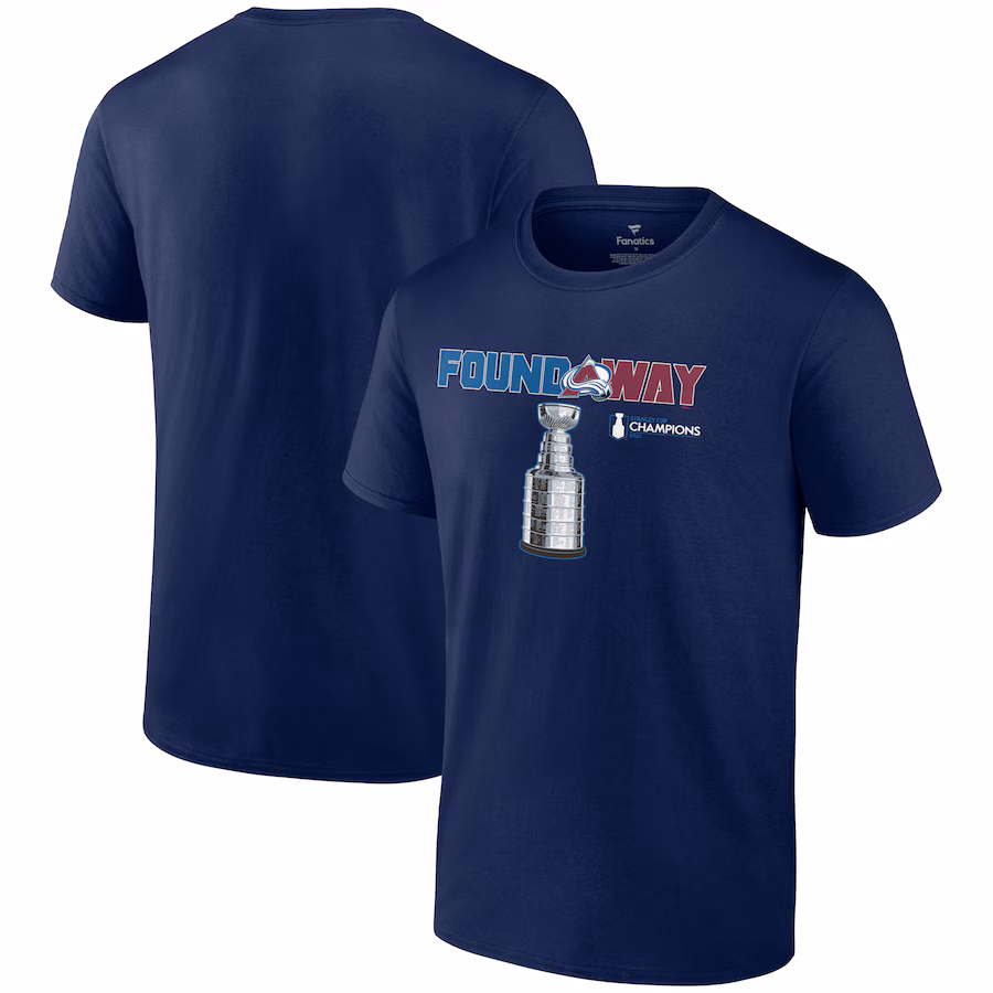 Men's Colorado Avalanche Fanatics Navy 2022 Stanley Cup Champions Celebration T-Shirt - Puhuasuan