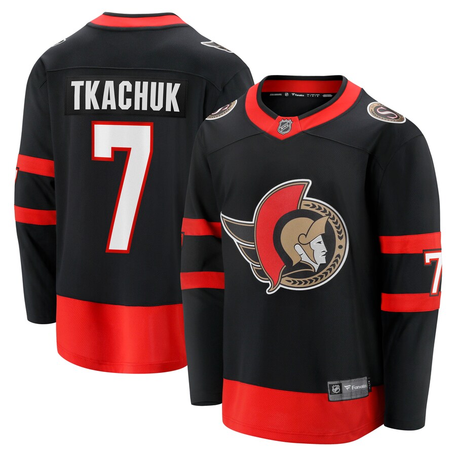 Men's Ottawa Senators Brady Tkachuk Fanatics Branded Black Home Breakaway Jersey - Puhuasuan