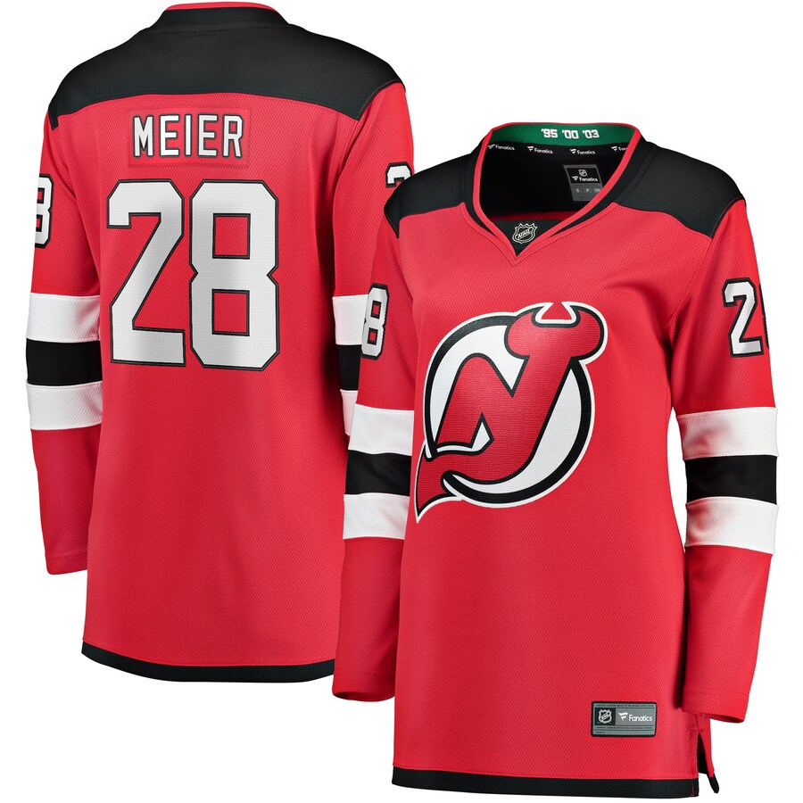 Women's New Jersey Devils Timo Meier Fanatics Branded Red Home Breakaway Player Jersey - Puhuasuan
