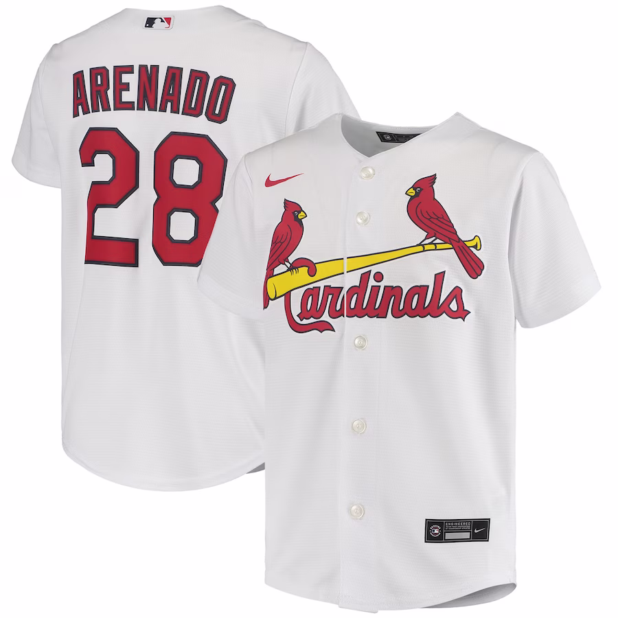 Youth St. Louis Cardinals Nolan Arenado Nike White Alternate Replica Player Jersey - Puhuasuan