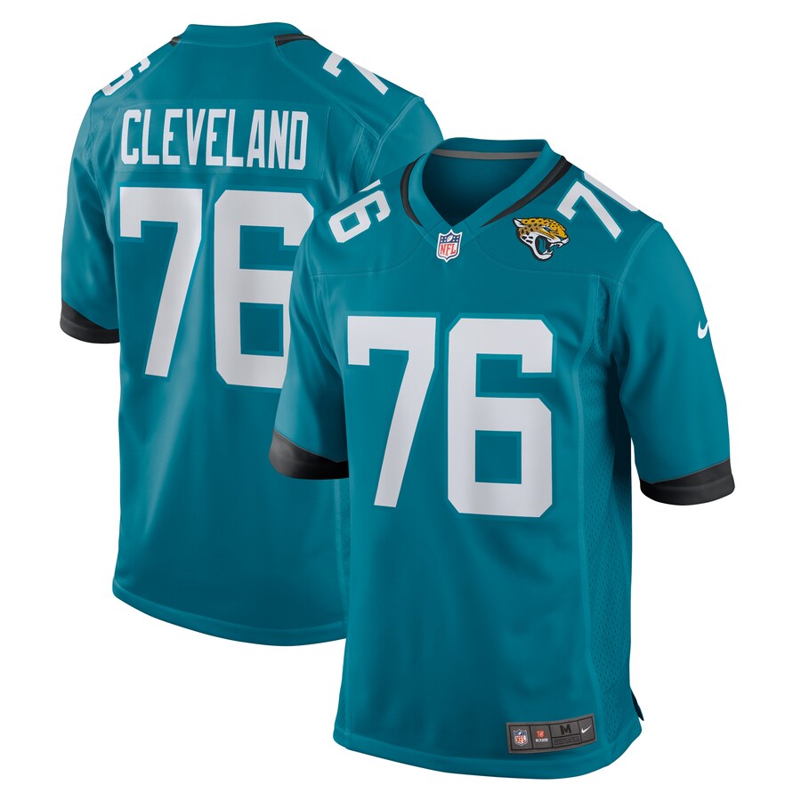Men's Jacksonville Jaguars Ezra Cleveland Nike  Teal  Game Jersey - Puhuasuan