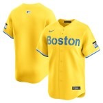 Men's Boston Red Sox  Nike Gold City Connect Limited Jersey - Puhuasuan