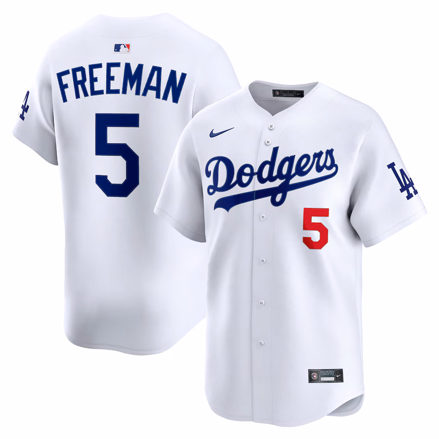 Men's Los Angeles Dodgers Freddie Freeman Nike White Alternate Limited Player Jersey - Puhuasuan