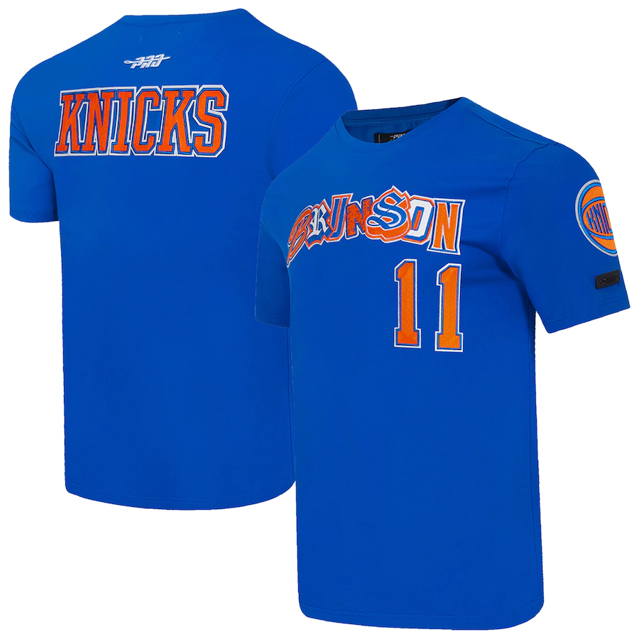 Men's New York Knicks Jalen Brunson Pro Standard Blue City Ransom T-Shirt - Puhuasuan
