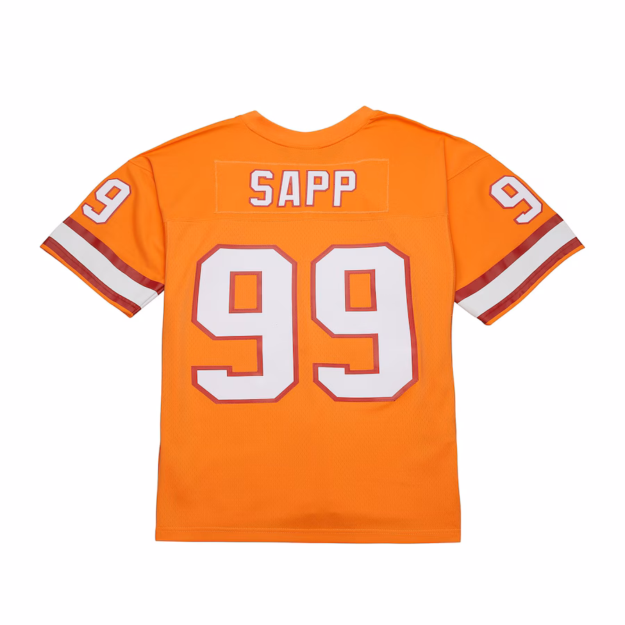 Men's Tampa Bay Buccaneers Warren Sapp Mitchell & Ness Orange 1995 Legacy Replica Jersey - Puhuasuan