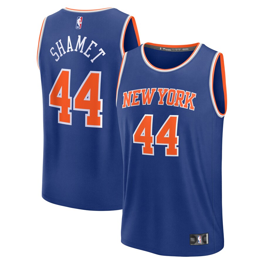Men's New York Knicks Landry Shamet Fanatics Blue Fast Break Replica Player Jersey - Icon Edition - Puhuasuan