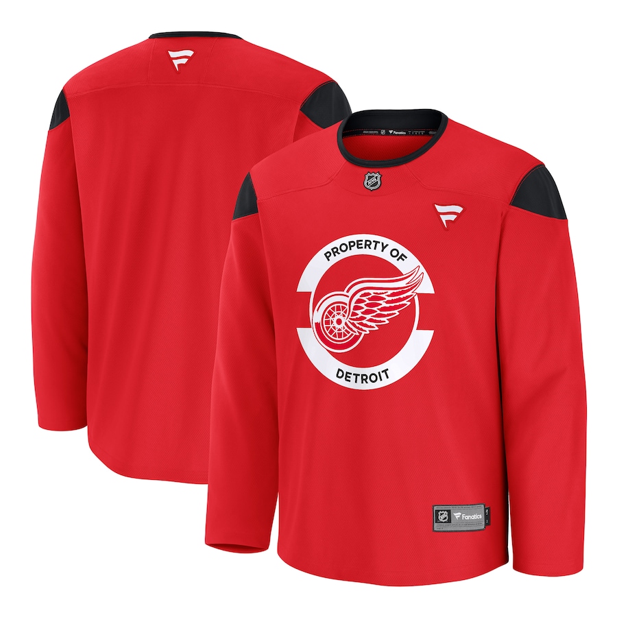 Men's Detroit Red Wings Fanatics Red Home Practice Jersey - Puhuasuan