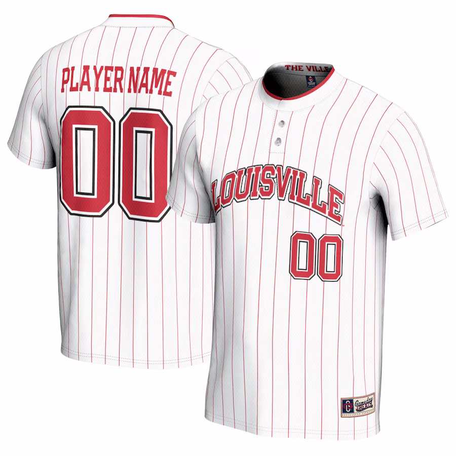 Louisville Cardinals GameDay Greats Youth NIL Pick-A-Player Lightweight Softball Jersey - White - Puhuasuan