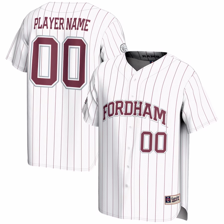 Fordham Rams GameDay Greats Youth NIL Pick-A-Player Lightweight Baseball Jersey - White - Puhuasuan