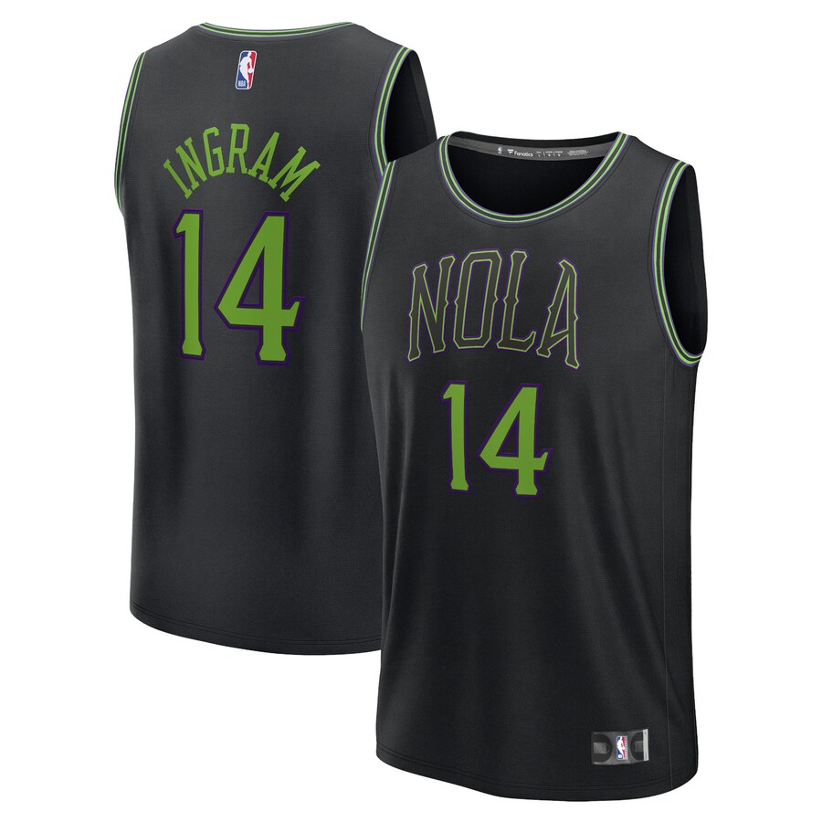 Men's New Orleans Pelicans Brandon Ingram Fanatics Black Fast Break Jersey - City Edition - Puhuasuan