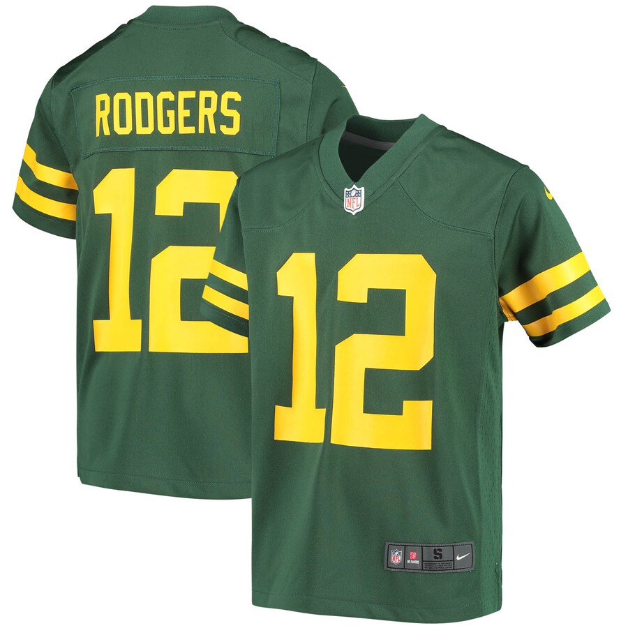 Youth Green Bay Packers Aaron Rodgers Nike Green Game Jersey - Puhuasuan