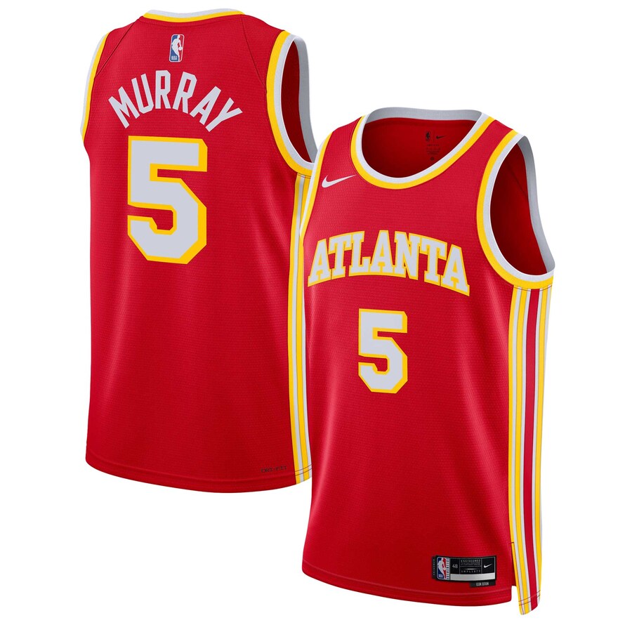 Unisex Atlanta Hawks Dejounte Murray Nike Red Swingman Jersey - Icon Edition - Puhuasuan