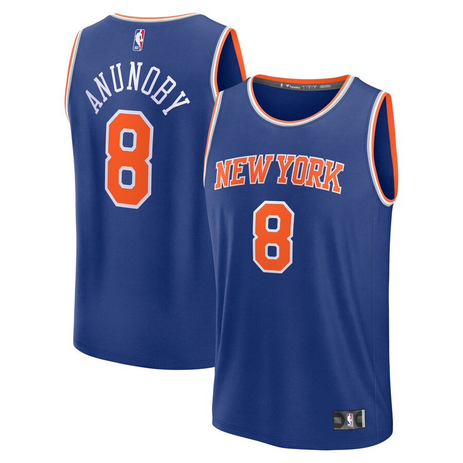 Men's New York Knicks OG Anunoby Fanatics Royal Fast Break Player Jersey - Icon Edition - Puhuasuan