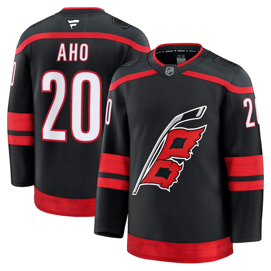 Men's Carolina Hurricanes Sebastian Aho Fanatics Black Home Premium Jersey - Puhuasuan