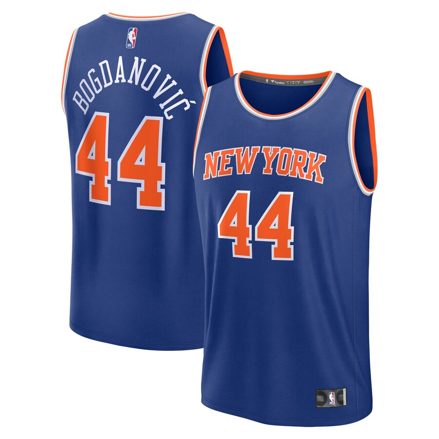 Men's New York Knicks Bojan Bogdanovic Fanatics Royal Fast Break Player Jersey - Icon Edition - Puhuasuan