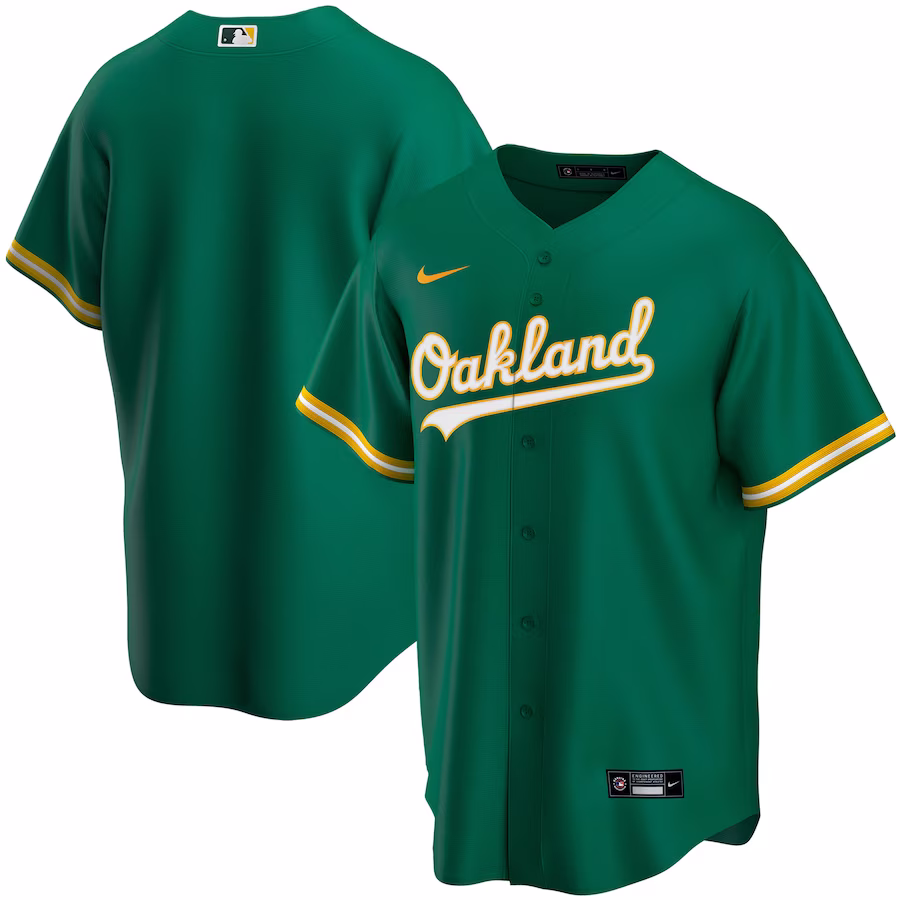 Youth Oakland Athletics Nike Kelly Green Alternate Replica Team Jersey - Puhuasuan