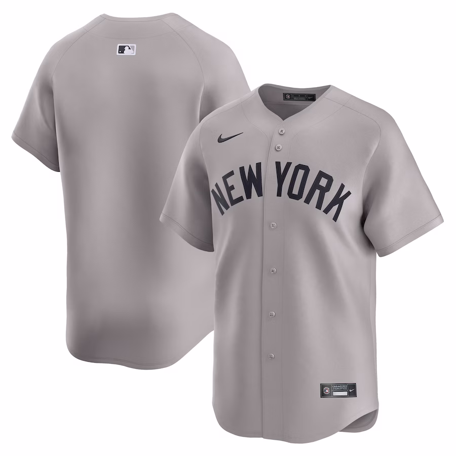 Men's New York Yankees  Nike Gray Away Limited Jersey - Puhuasuan