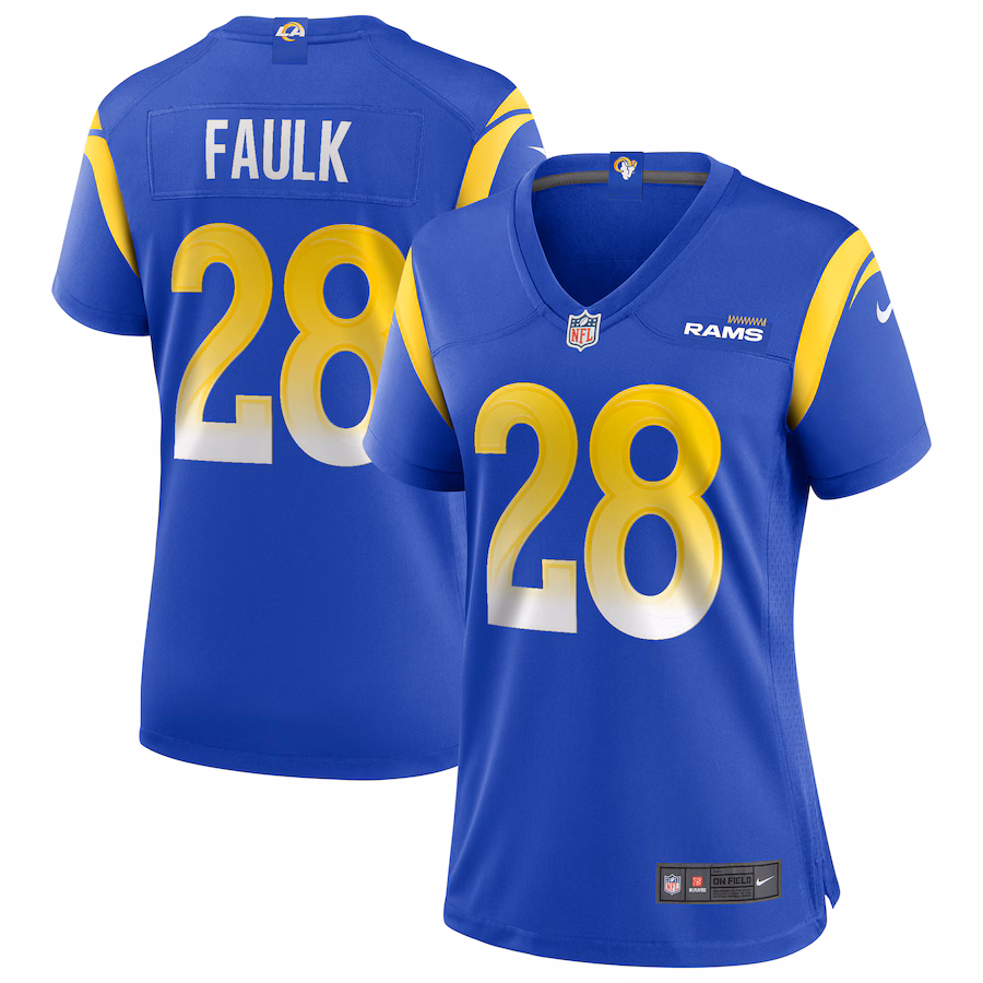 Women's Los Angeles Rams Marshall Faulk Nike Royal Game Retired Player Jersey - Puhuasuan