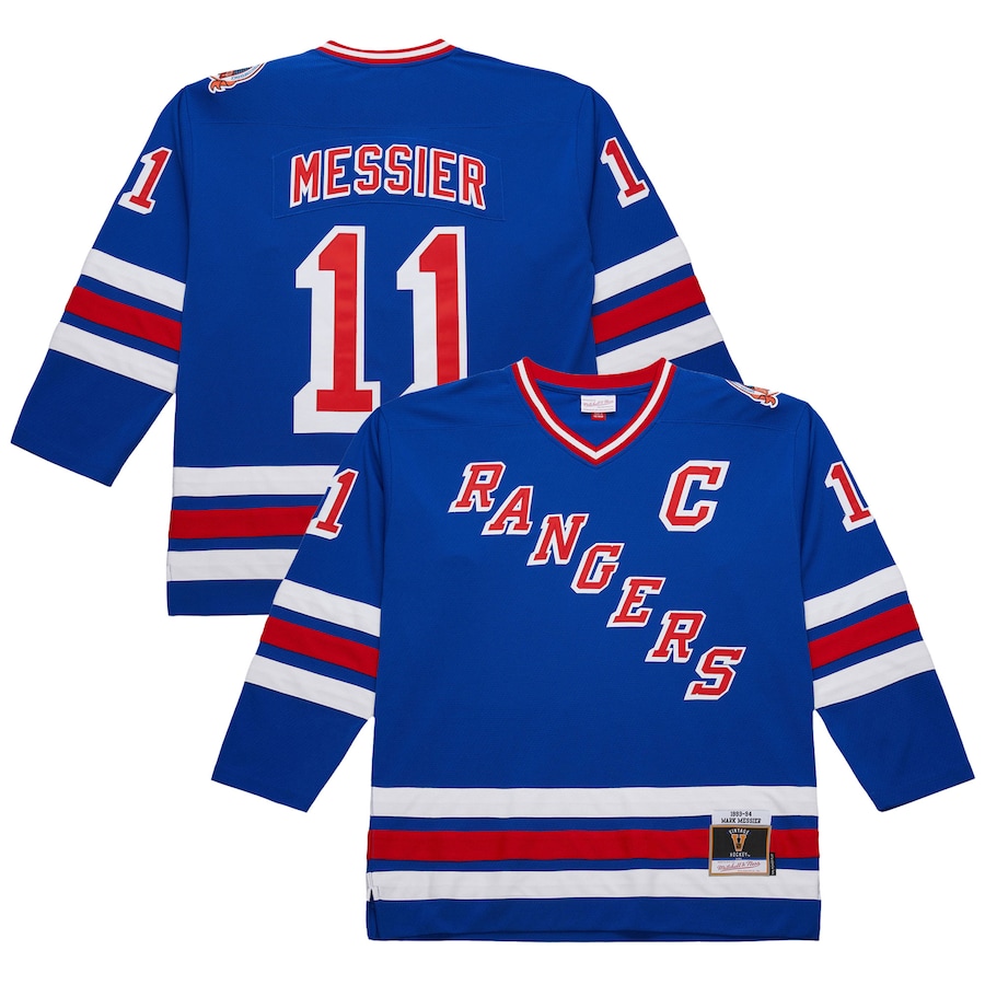 Men's New York Rangers Mark Messier Royal 1993-94 Power Play Jersey - Puhuasuan