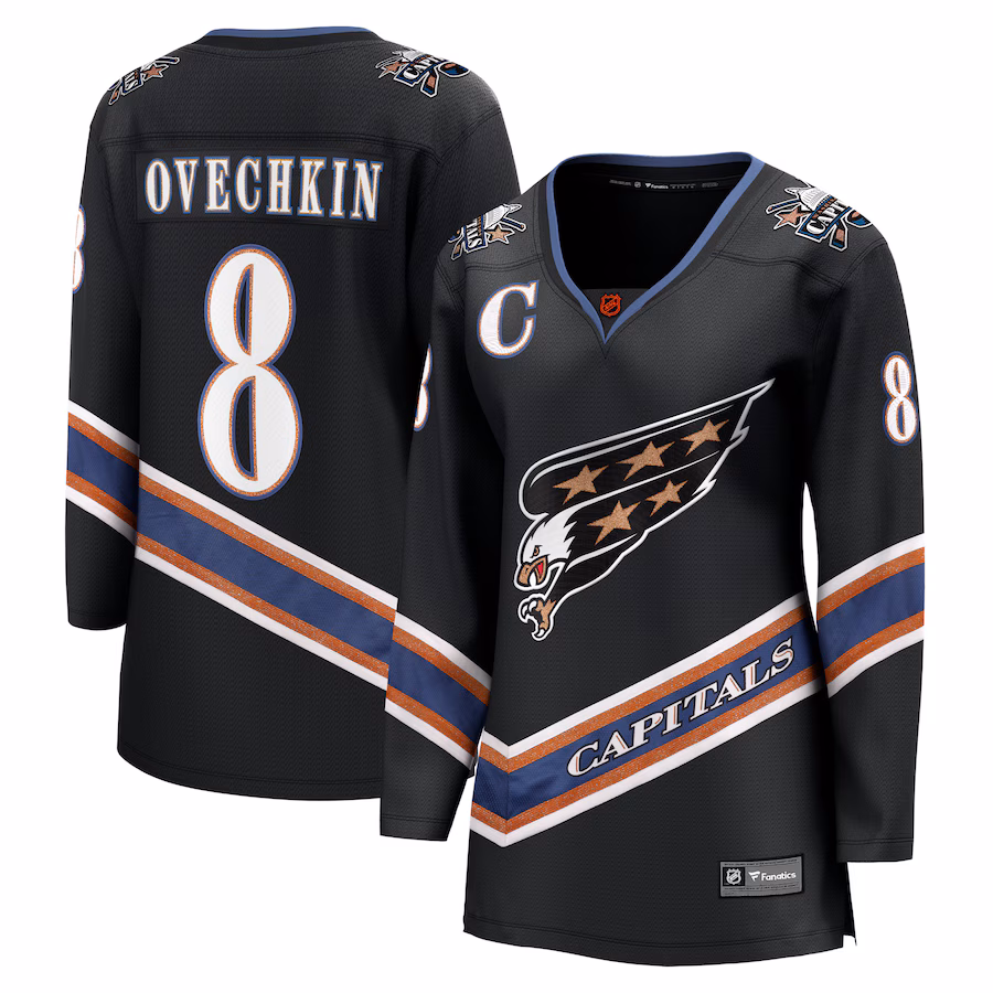 Women's Washington Capitals Alexander Ovechkin Fanatics Black Special Edition 2.0 Breakaway Player Jersey - Puhuasuan