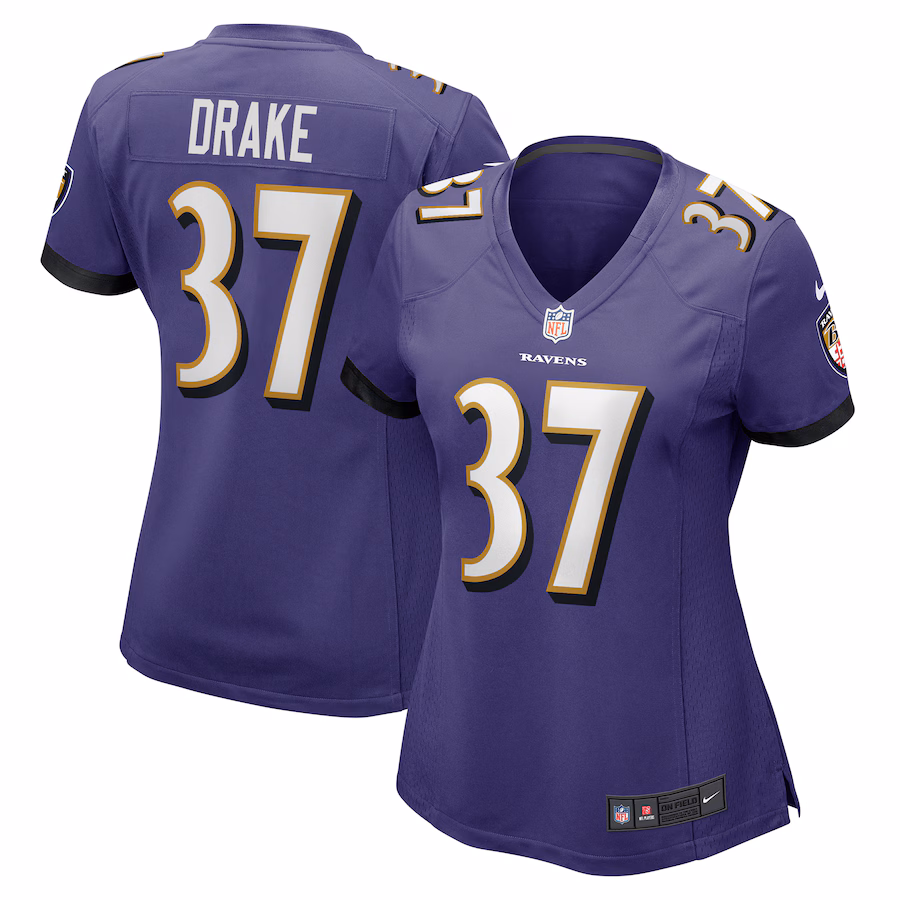 Women's Baltimore Ravens Kenyan Drake Nike  Purple  Game Jersey - Puhuasuan
