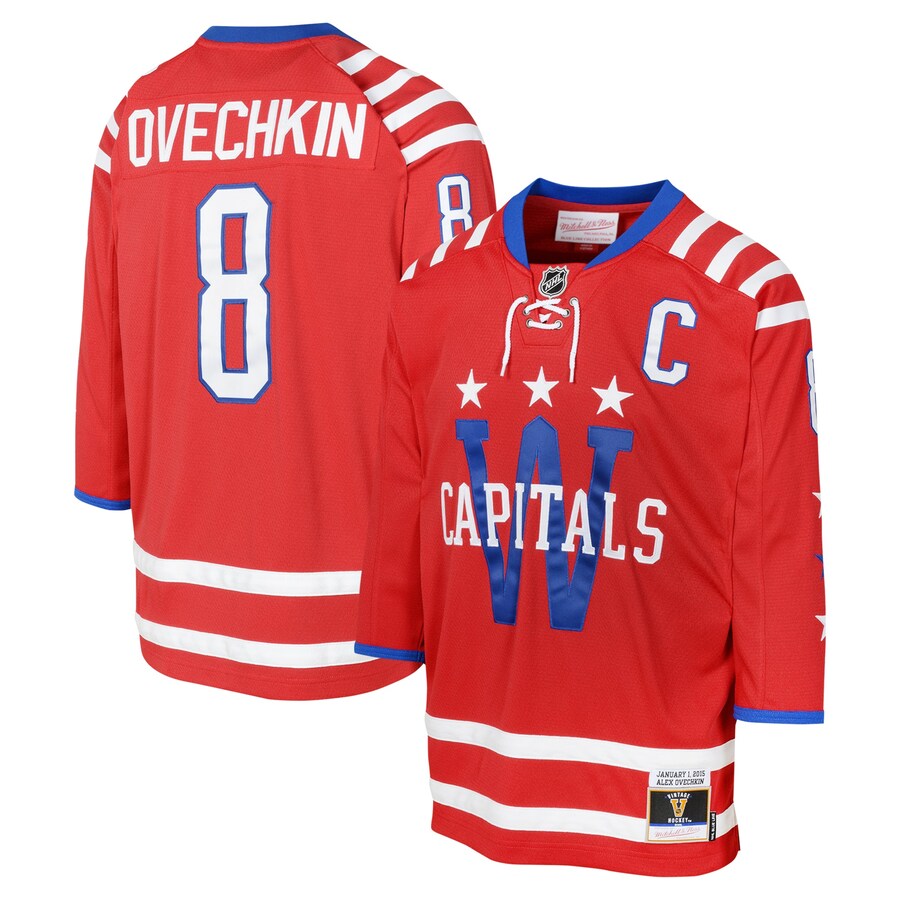 Youth Washington Capitals Alexander Ovechkin Mitchell & Ness Red 2015 Blue Line Player Jersey - Puhuasuan