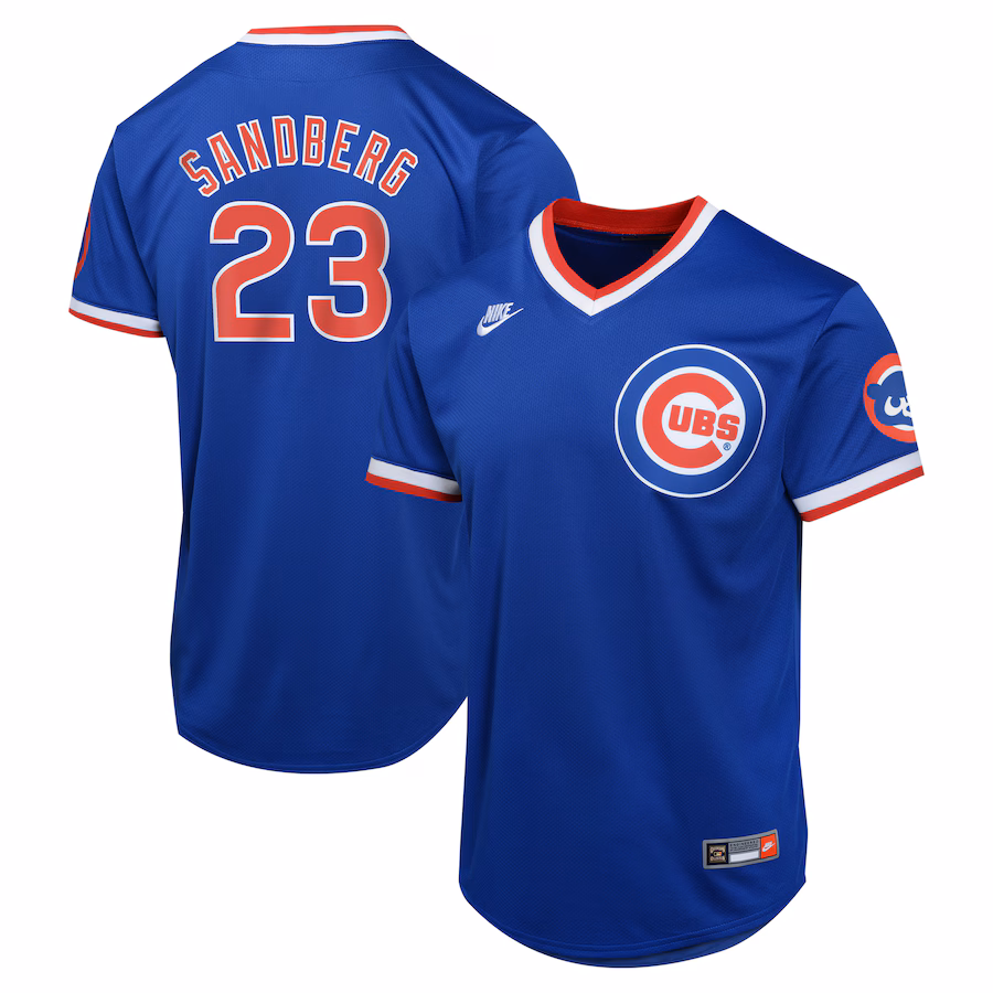 Youth Chicago Cubs Ryne Sandberg Nike Blue Cooperstown Collection Limited Player Jersey - Puhuasuan