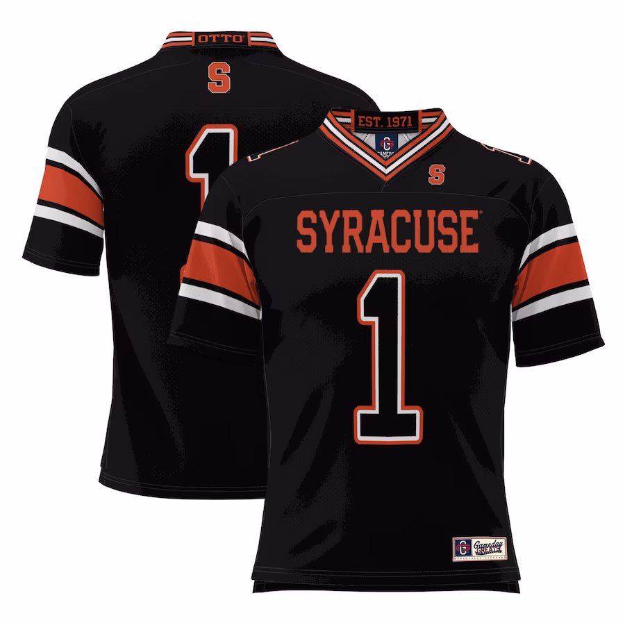 #1 Syracuse Orange GameDay Greats Football Jersey - Black - Puhuasuan