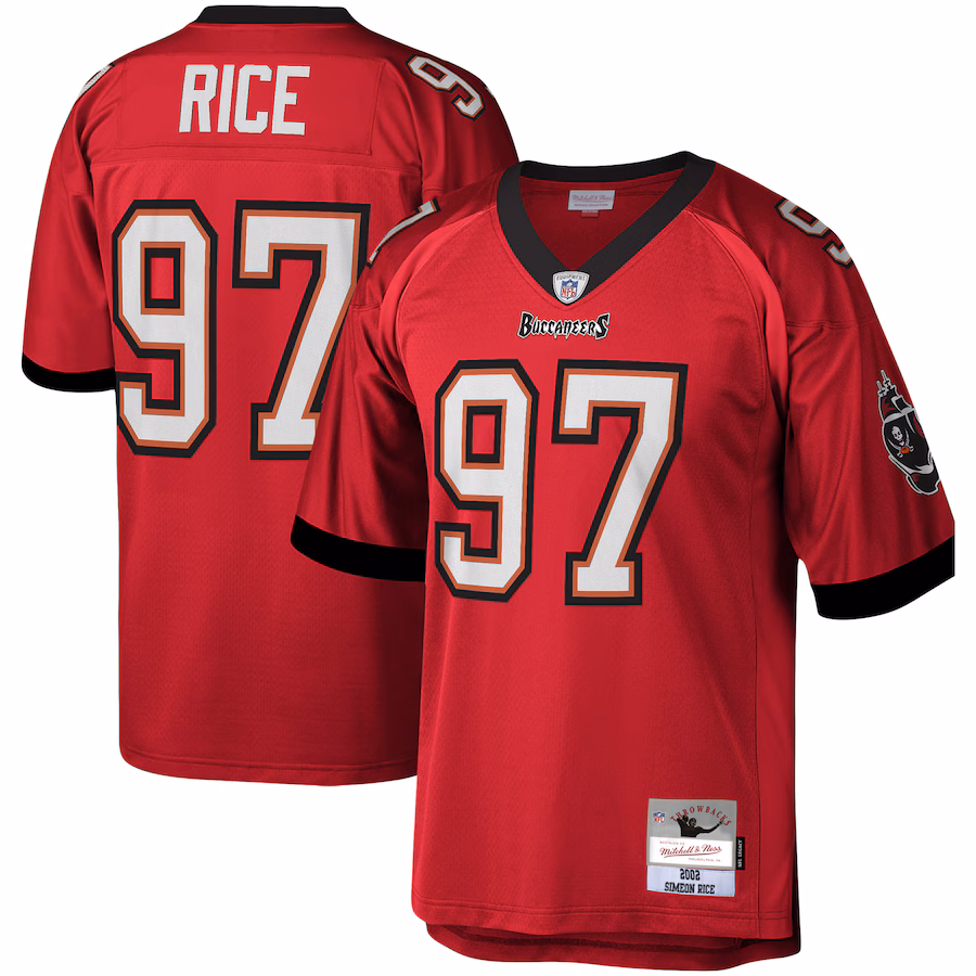 Men's Tampa Bay Buccaneers Simeon Rice Mitchell & Ness Red Legacy Replica Jersey - Puhuasuan