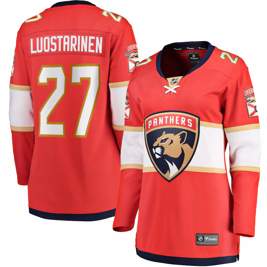 Women's Florida Panthers Eetu Luostarinen Fanatics Red Home Breakaway Player Jersey - Puhuasuan