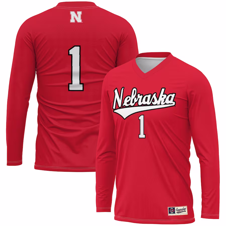 #1 Nebraska Huskers GameDay Greats Youth  Lightweight Volleyball Jersey - Scarlet - Puhuasuan