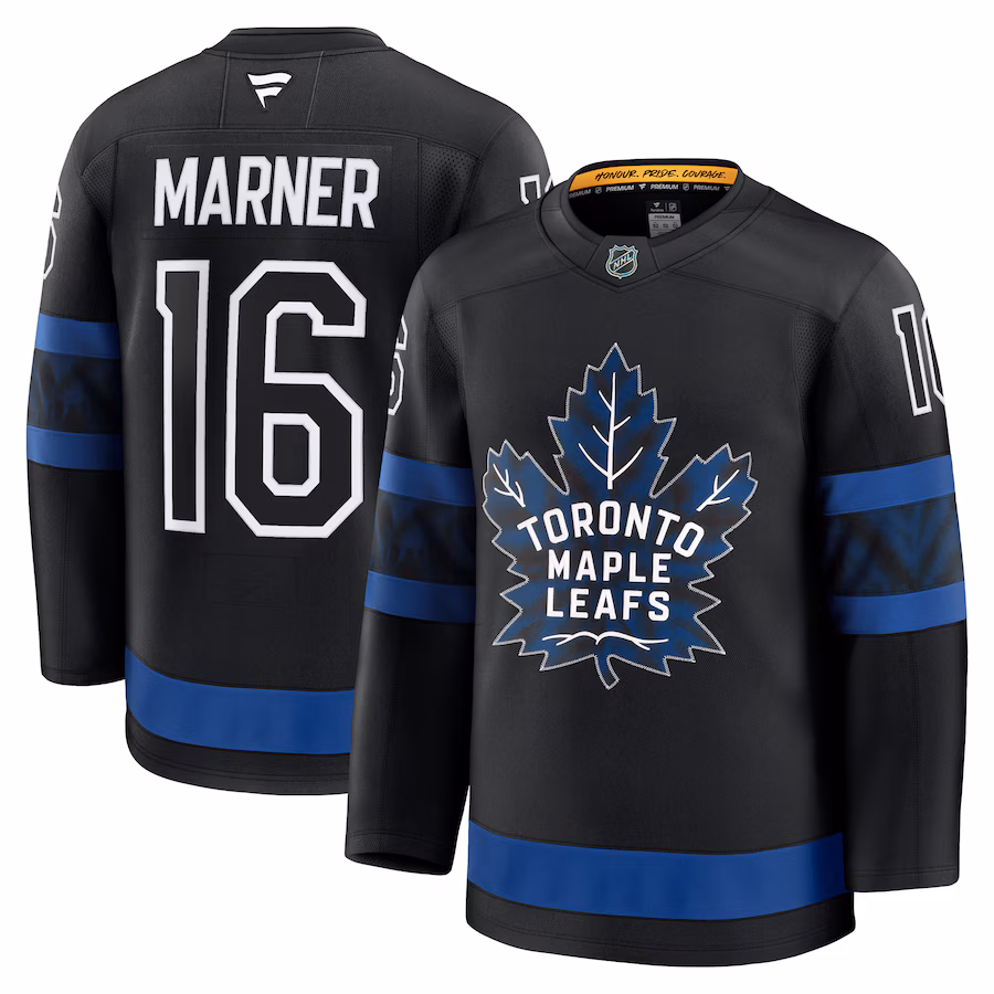 Men's Toronto Maple Leafs Mitch Marner Fanatics Black Alternate Premium Jersey - Puhuasuan